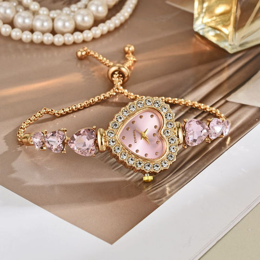Kalessè Exquisite Cute Heart Shape Quartz Watch